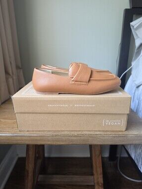 Born In California 8 Cognac Vegan Leather Loafers